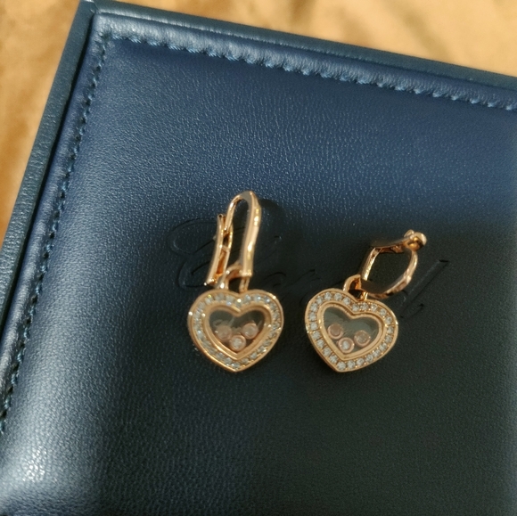 Chopard Rose Gold Heart Earrings - Picture 5 of 6